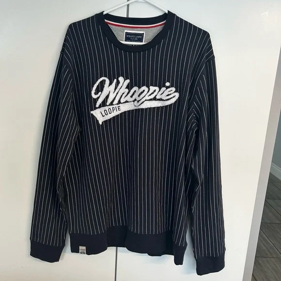 Whoopie Loopie Mens Navy and White Crewneck Sweatshirt, Size XL - Picture 1 of 9